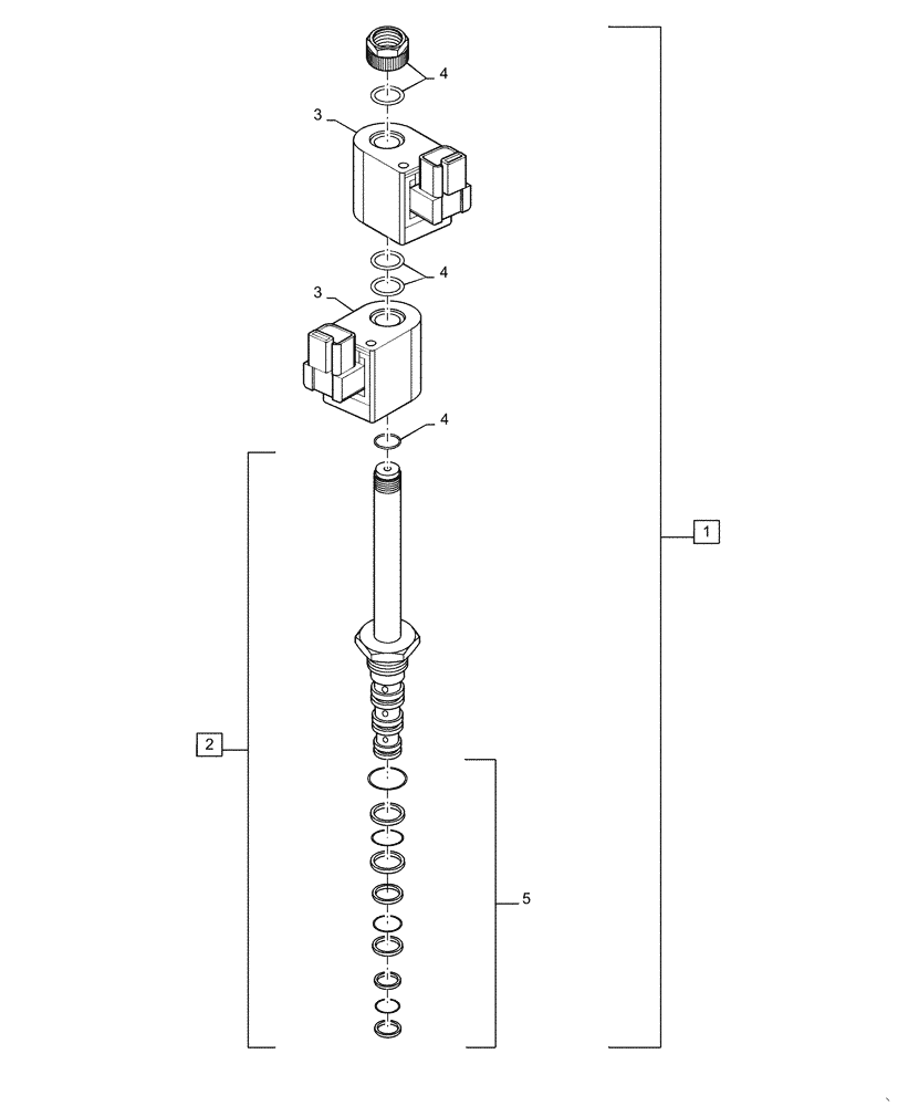 Схема запчастей Case IH 2240 - (35.735.AA[05]) - SOLENOID VALVE, AXLE ADJUSTMENT (35) - HYDRAULIC SYSTEMS