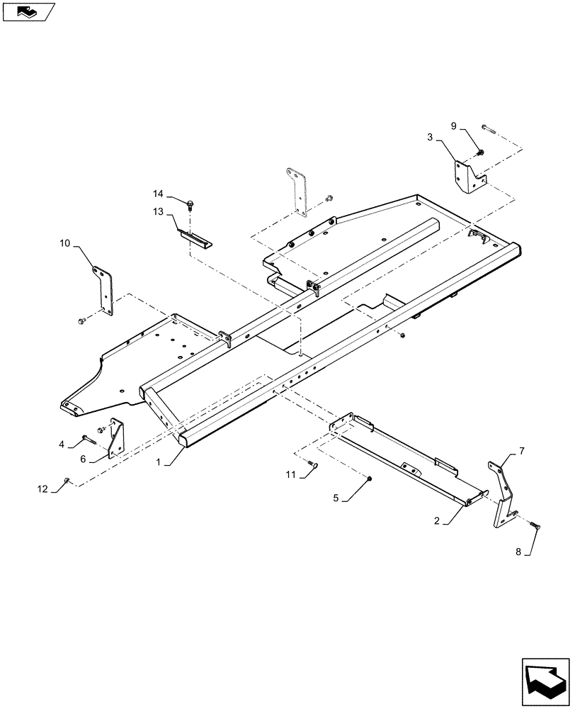 Схема запчастей Case IH MAGNUM 315 - (10.216.AI[04]) - FUEL TANK SUPPORTS, CVT (10) - ENGINE