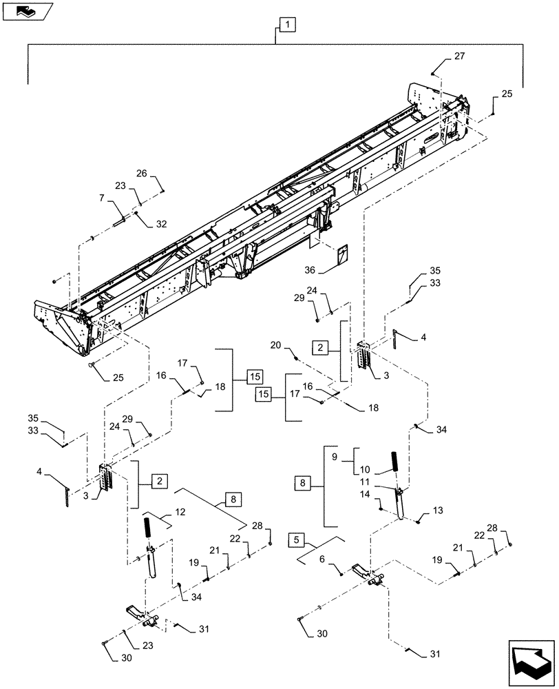 Схема запчастей Case IH 3162 - (88.044.01) - DIA KIT, GAUGE WHEEL (88) - ACCESSORIES