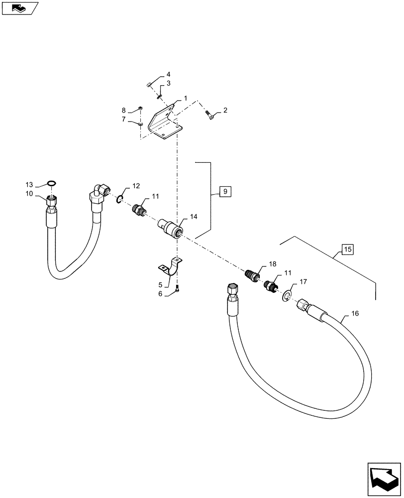 Схема запчастей Case IH 4206-30 - (35.602.AQ) - COUPLING ASSY, QUICK (35) - HYDRAULIC SYSTEMS