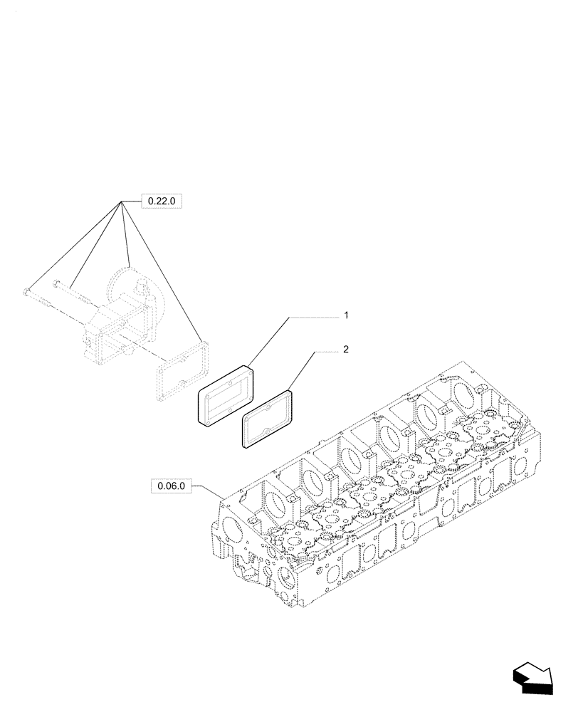 Схема запчастей Case IH F2CE9684P E033 - (0.36.02) - INTAKE MANIFOLD & HEATER 