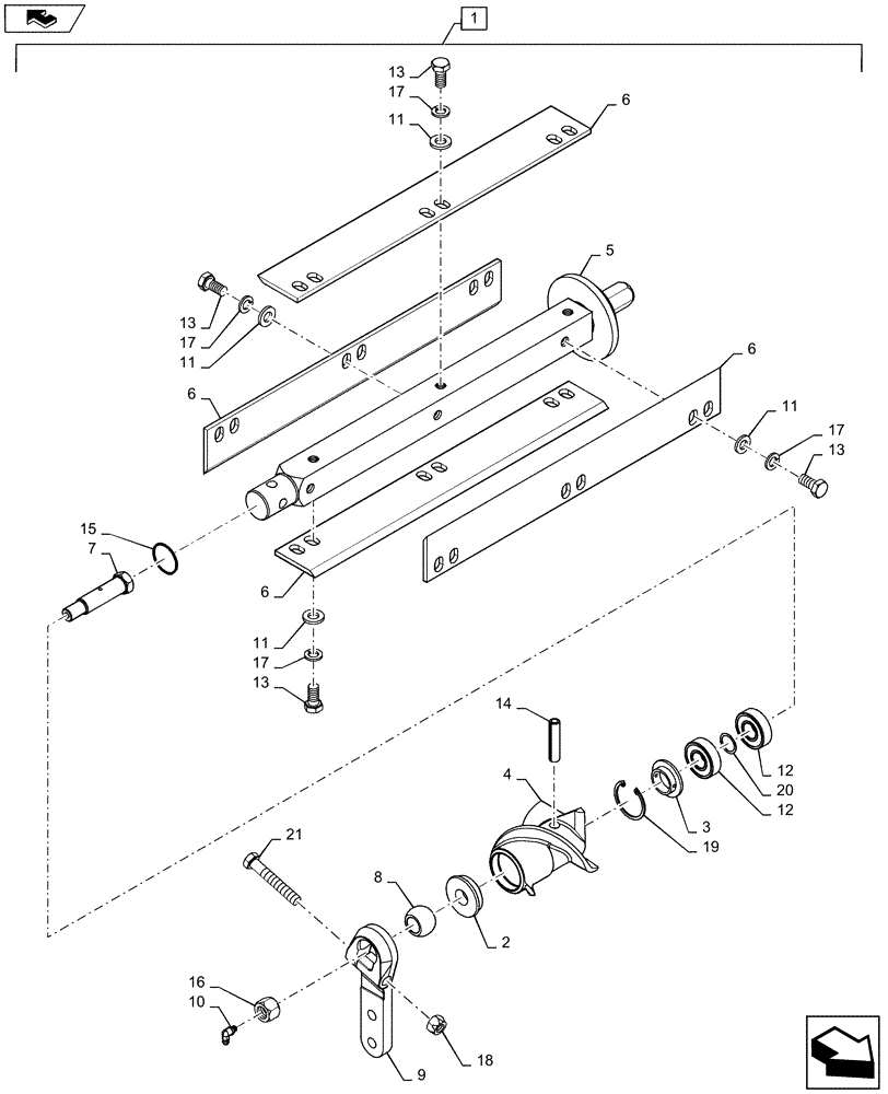 Схема запчастей Case IH 4408-36 - (58.210.AK[02]) - ROLLER, ASSY, LH (58) - ATTACHMENTS/HEADERS