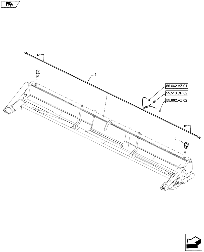 Схема запчастей Case IH 4206-30 - (55.510.BP[01]) - MAIN, WIRE HARNESS (55) - ELECTRICAL SYSTEMS