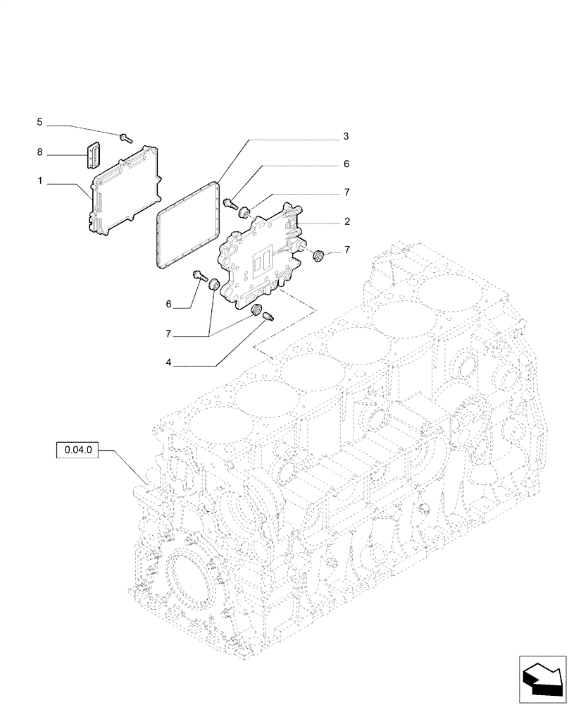 Схема запчастей Case IH F2CE9684P E033 - (0.17.0) - ELECTRONIC CONTROL UNIT 