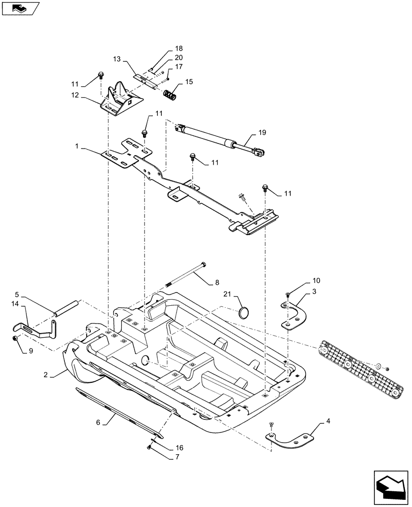 Схема запчастей Case IH 4208-30 - (58.208.AA[01]) - HOOD, ASSY, INNER (58) - ATTACHMENTS/HEADERS