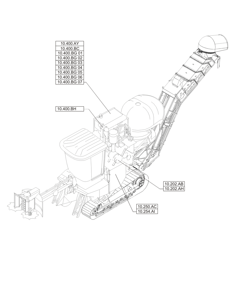 Схема запчастей Case IH A8800 - (10.000.00[01]) - PICTORIAL INDEX - ENGINE (10) - ENGINE