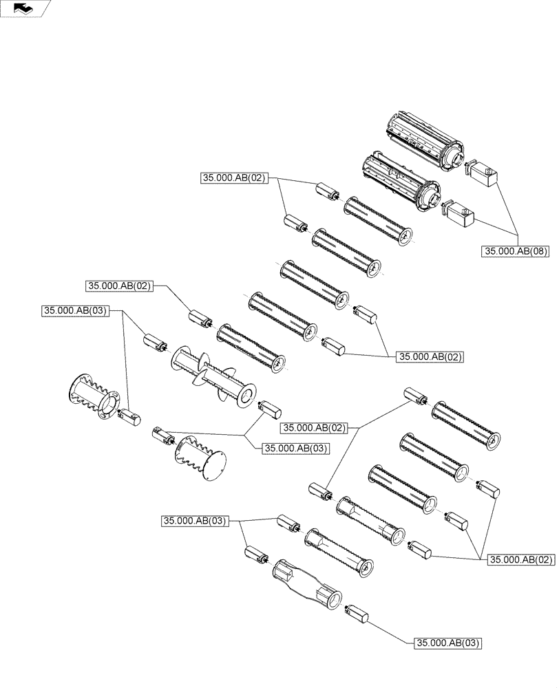 Схема запчастей Case IH A8800 - (00.000.35[02]) - PICTORIAL INDEX - HYDRAULIC SYSTEMS (00) - GENERAL & PICTORIAL INDEX