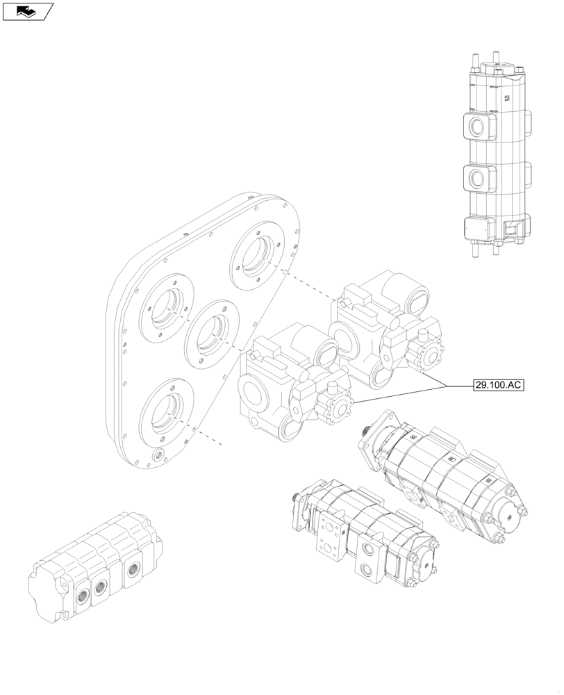 Схема запчастей Case IH A8800 - (29.000.00[02]) - PICTORIAL INDEX - HYDROSTATIC TRANSMISSION (29) - HYDROSTATIC DRIVE