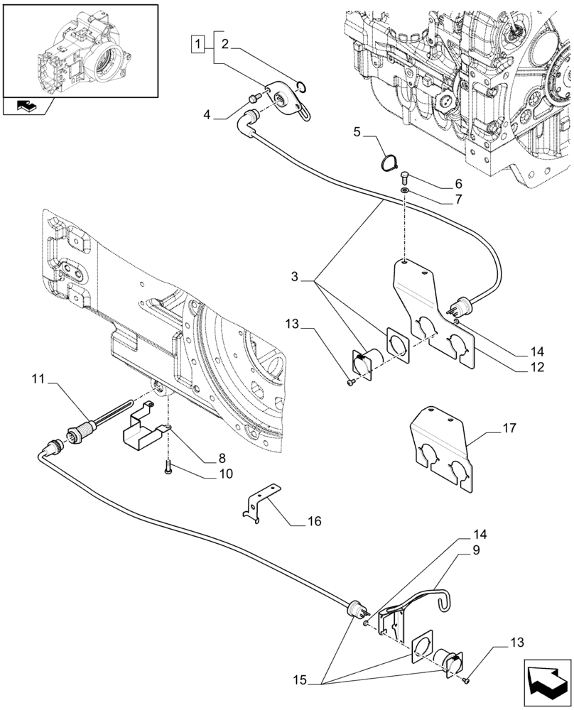 Схема запчастей Case IH PUMA 195 - (1.75.0/02[01A]) - (VAR.381) (120V) ENGINE BLOCK AND TRANSMISSION OIL HEATERS - D7339 (06) - ELECTRICAL SYSTEMS