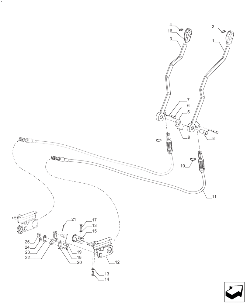 Схема запчастей Case IH FARMALL 120A - (35.204.BL[05]) - REMOTE CONTROL VALVE, 2 CONTROL VALVE, PLATFORM - AFTER SN: CF01578M (35) - HYDRAULIC SYSTEMS