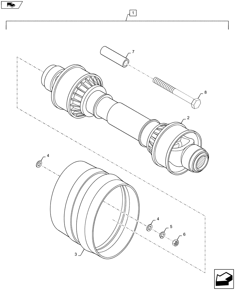 Схема запчастей Case IH 4406-38 - (31.100.AG[03]) - PTO ASSY, DRIVE (31) - IMPLEMENT POWER TAKE OFF