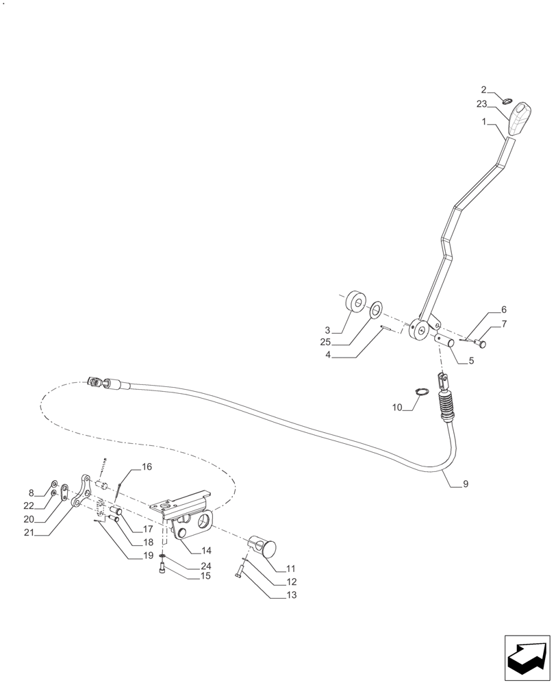 Схема запчастей Case IH FARMALL 125A - (35.204.BL[04]) - REMOTE CONTROL VALVE, 1 CONTROL LEVER, PLATFORM - BEFORE SN: CF01573M (35) - HYDRAULIC SYSTEMS