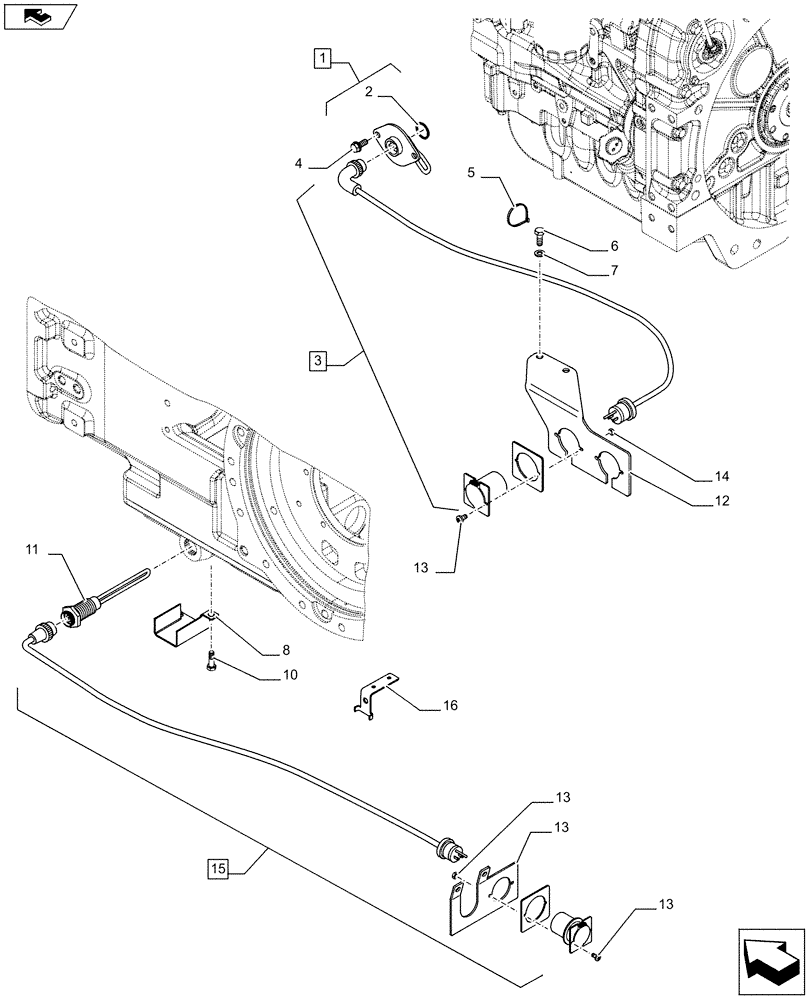 Схема запчастей Case IH PUMA 130 - (10.254.06[01A]) - VAR - 330205 - ENGINE BLOCK AND TRANSMISSION OIL HEATERS - 110V - D7114 (10) - ENGINE