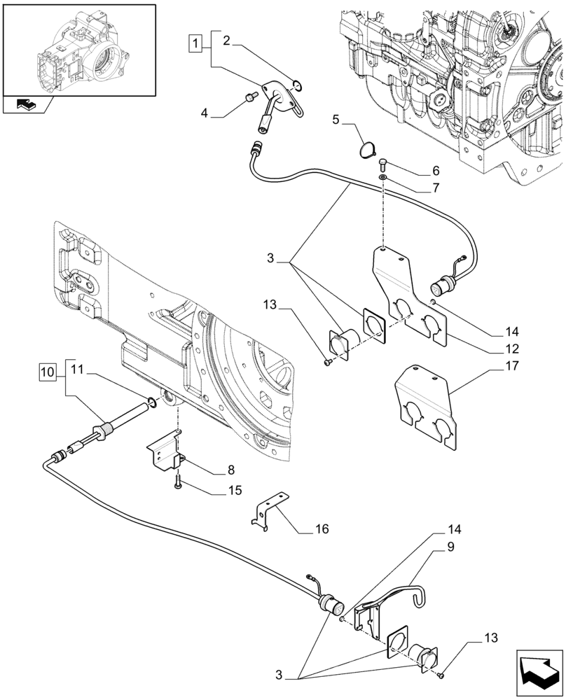 Схема запчастей Case IH PUMA 180 - (1.75.4/04[01A]) - (VAR.382) (240V) ENGINE BLOCK AND TRANSMISSION OIL HEATERS - D7339 (06) - ELECTRICAL SYSTEMS