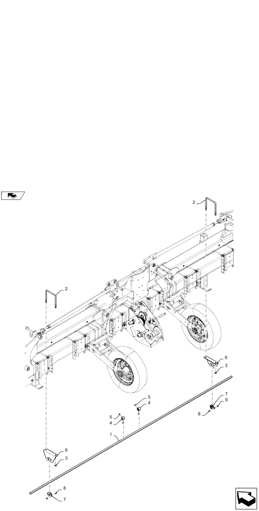 Схема запчастей Case IH 1235 - (61.901.AF[12]) - MECHANICAL DRIVE INPUT SHAFT FOR 12 ROW 30" (61) - METERING SYSTEM