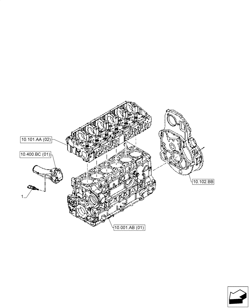 Схема запчастей Case IH F2CFA613A E001 - (55.012.AA) - SENSOR (55) - ELECTRICAL SYSTEMS