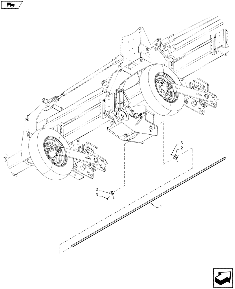 Схема запчастей Case IH 1235 - (61.901.AF[11]) - MECHANICAL DRIVE INPUT SHAFT FOR 8 ROW 38",40" (61) - METERING SYSTEM