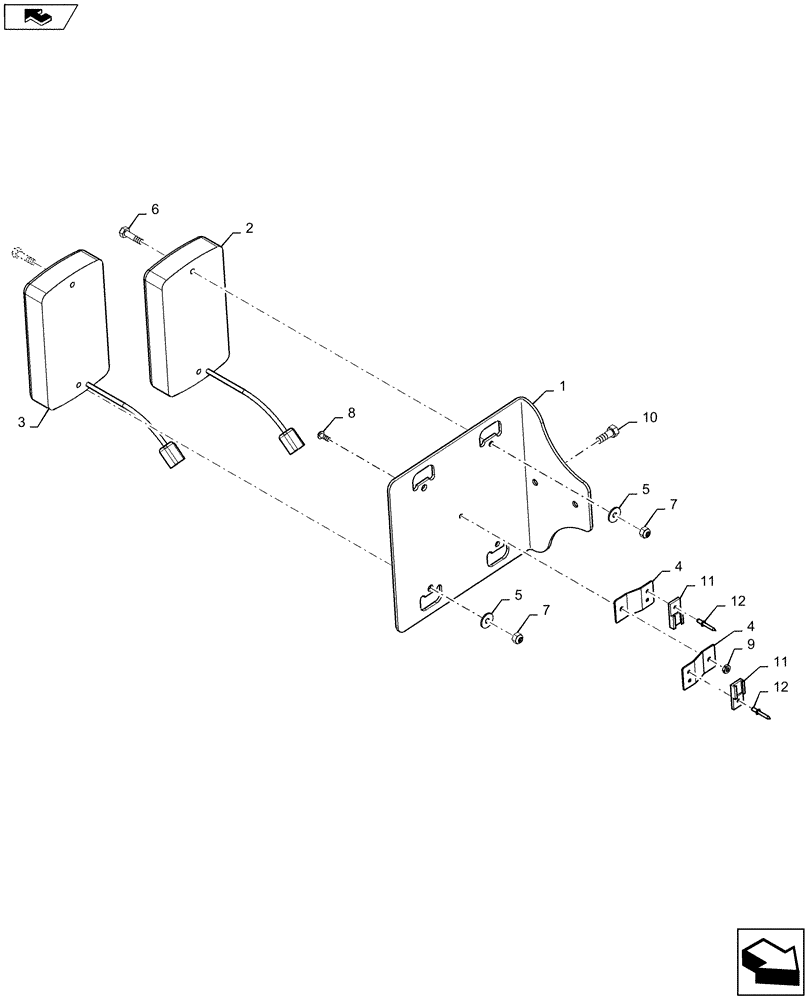 Схема запчастей Case IH 2240 - (55.404.BM[01]) - TAIL LAMP ASSY, (55) - ELECTRICAL SYSTEMS