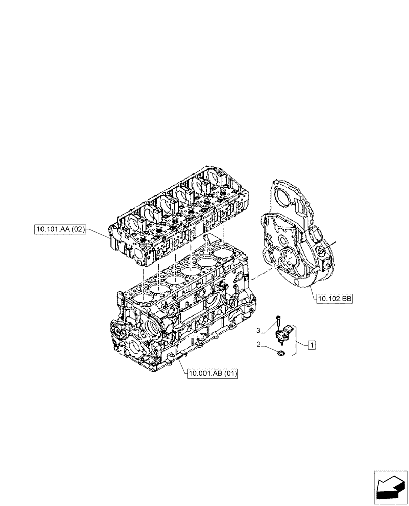 Схема запчастей Case IH F2CFA613A E001 - (55.013.AD) - SENSOR (55) - ELECTRICAL SYSTEMS