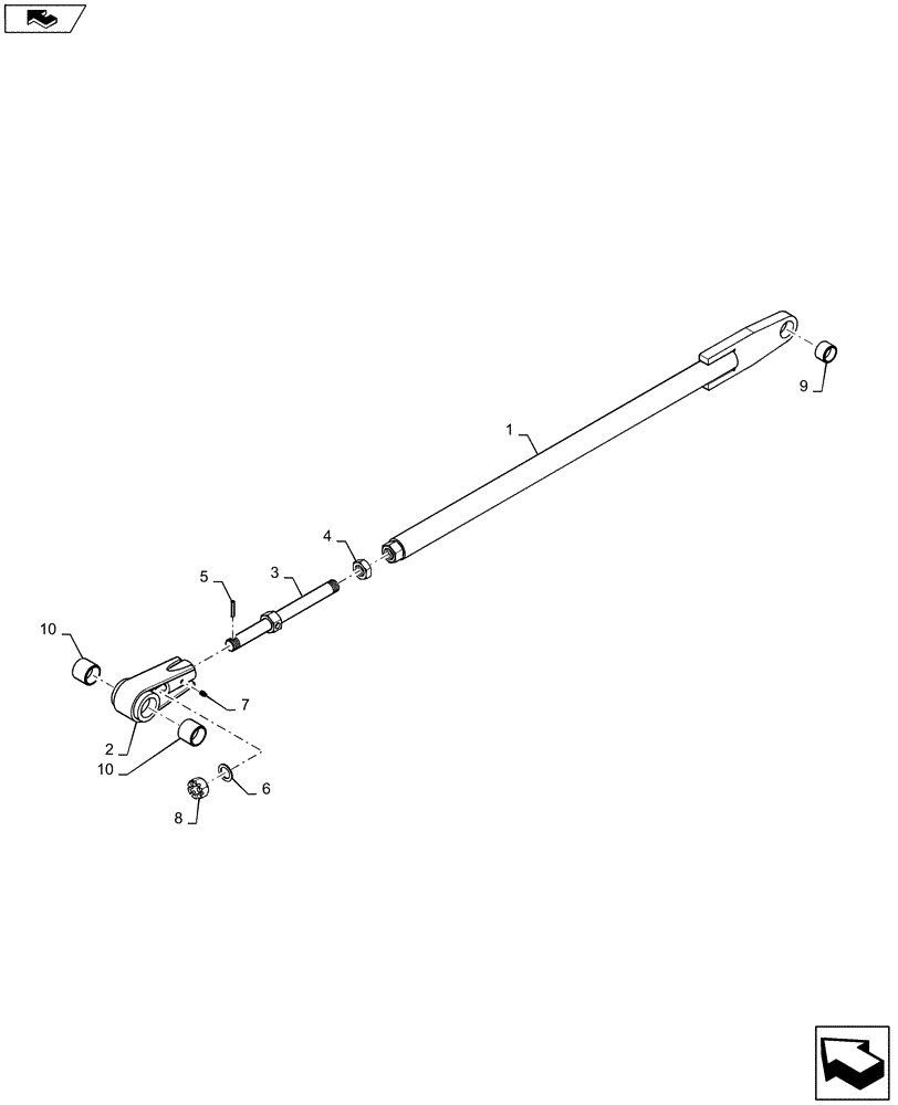 Схема запчастей Case IH 1235 - (39.902.AB[01]) - ADJUSTABLE TENSION LINK FOR 8 ROW 38",40" (39) - FRAMES AND BALLASTING