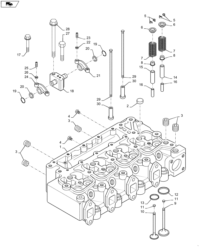 Схема запчастей Case IH RP85 - (10.101.AM) - CYLINDER HEAD & RELATED PARTS (10) - ENGINE