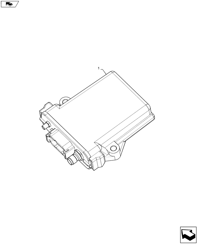 Схема запчастей Case IH TR320 - (55.991.AA[01]) - ELECTRONIC CONTROL UNIT, TELEMATICS (55) - ELECTRICAL SYSTEMS