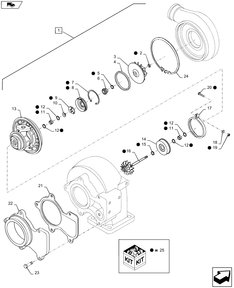 Схема запчастей Case IH RP110 - (10.250.AC[01]) - TURBOCHARGER (10) - ENGINE