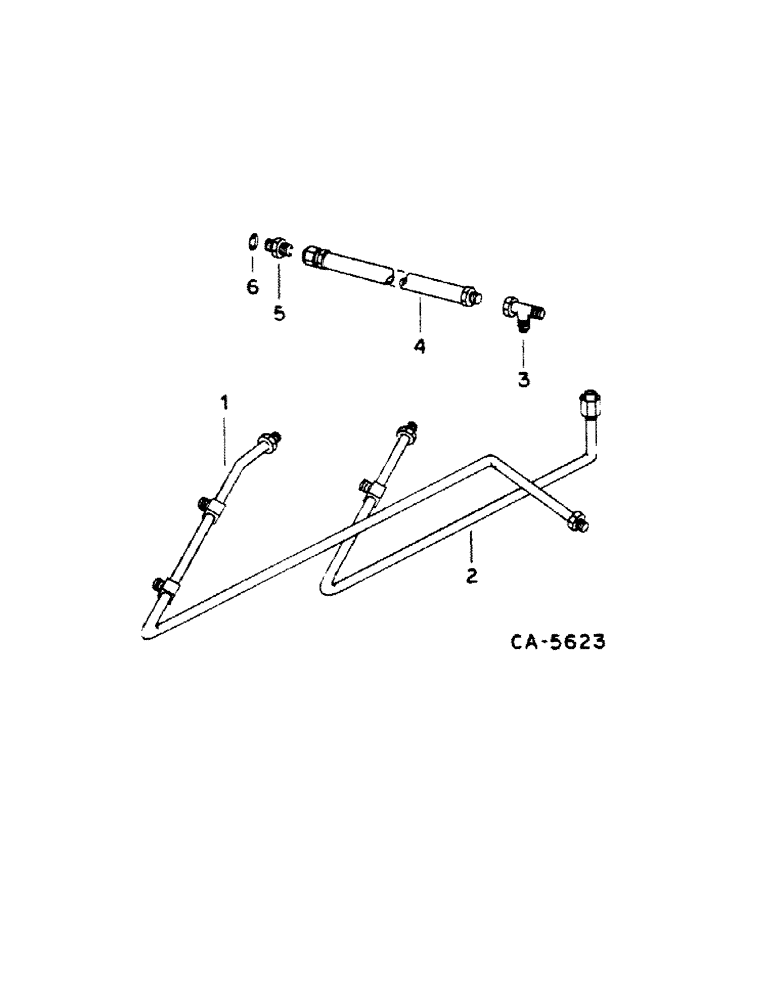 Схема запчастей Case IH 1440 - (10-71) - HYDRAULICS, HEADER LIFT CYLINDER TUBING, USED W/ACCUMULATOR ATTACHMENT, S/N 1500 & BELOW (07) - HYDRAULICS