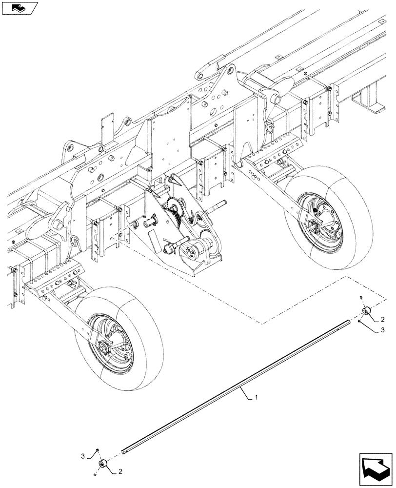 Схема запчастей Case IH 1235 - (61.901.AF[13]) - MECHANICAL DRIVE INPUT SHAFT FOR 12 ROW 36",38" (61) - METERING SYSTEM