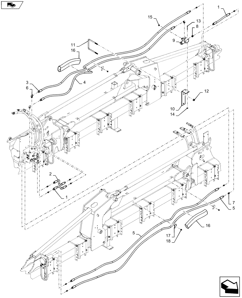 Схема запчастей Case IH 1235 - (35.745.AA[07]) - HYDRAULIC SEED DRIVE FOR 16 ROW 30" (35) - HYDRAULIC SYSTEMS