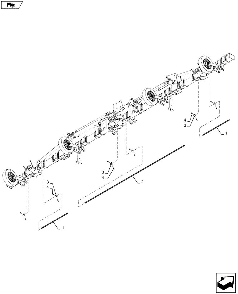 Схема запчастей Case IH 1235 - (61.901.AB[08]) - MECHANICAL DRIVELINE FOR 16 ROW 30" (61) - METERING SYSTEM