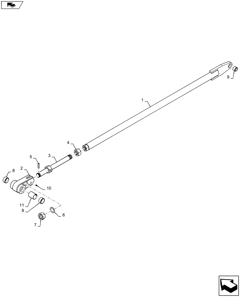 Схема запчастей Case IH 1210 - (39.100.14) - ADJUSTABLE TENSION LINK (39) - FRAMES AND BALLASTING