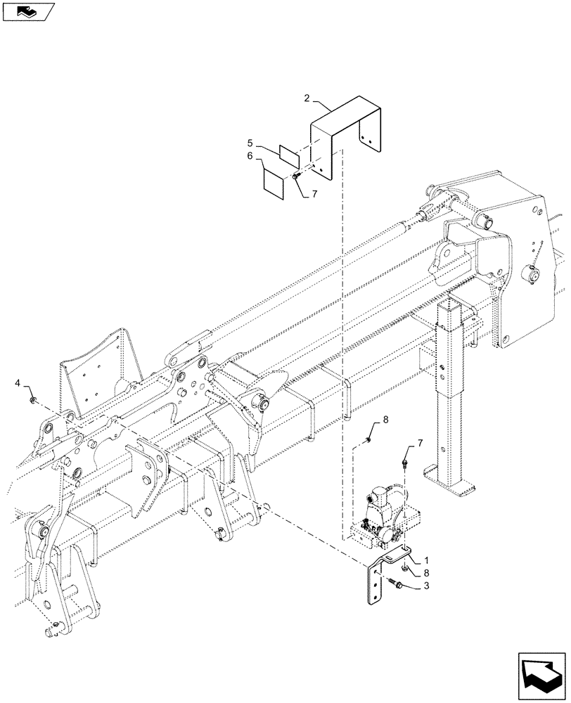 Схема запчастей Case IH 1235 - (79.105.AI[09]) - PNEUMATIC DOWN PRESSURE COMPRESSOR MOUNTING (79) - PLANTING