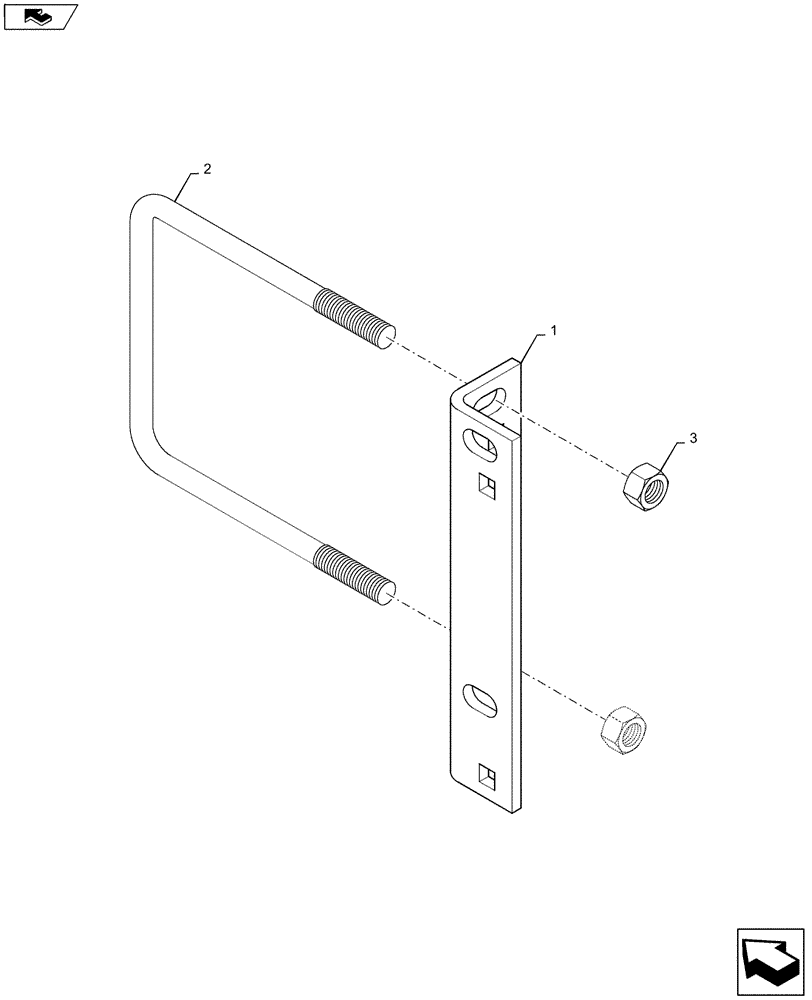 Схема запчастей Case IH 1235 - (39.902.AA[05]) - HEAD BRACKET EXTENTION (39) - FRAMES AND BALLASTING