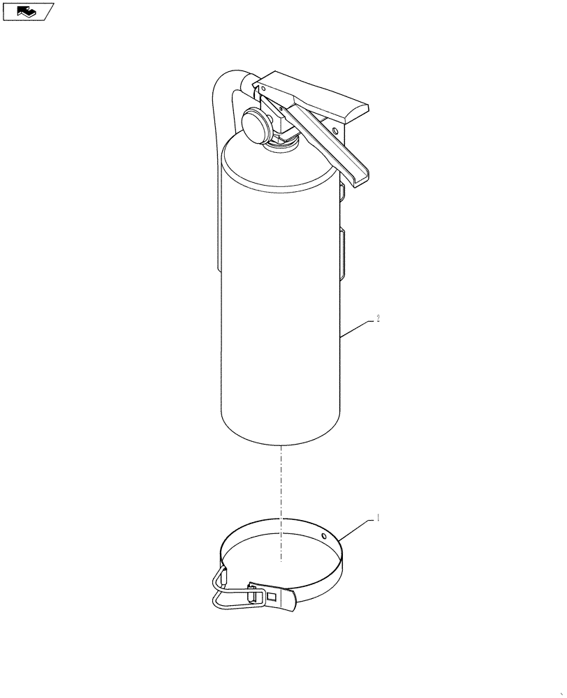 Схема запчастей Case IH 4430 - (05.102.02) - FIRE EXTINGUISHER OPTION (05) - SERVICE & MAINTENANCE