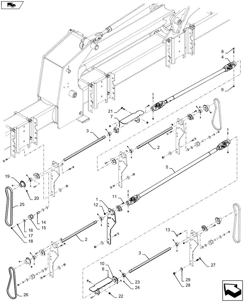 Схема запчастей Case IH 1235 - (61.901.AB[04]) - MECHANICAL DRIVELINE FOR 8 ROW 38",40" (61) - METERING SYSTEM