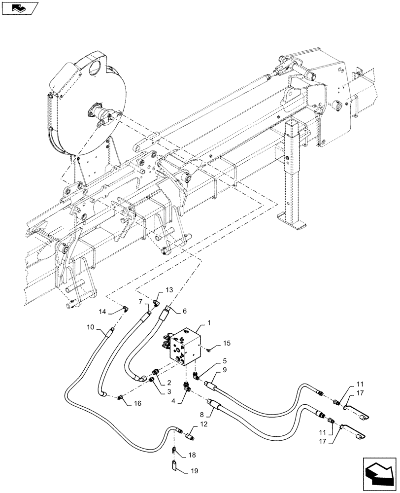 Схема запчастей Case IH 1235 - (35.745.AA[02]) - HYDRAULICS FAN HYDRAULIC DRIVE (35) - HYDRAULIC SYSTEMS