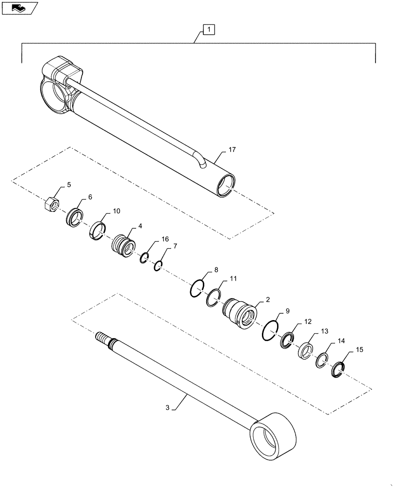 Схема запчастей Case IH 2240 - (35.703.AD[02]) - SUSPENSION CYLINDER (35) - HYDRAULIC SYSTEMS