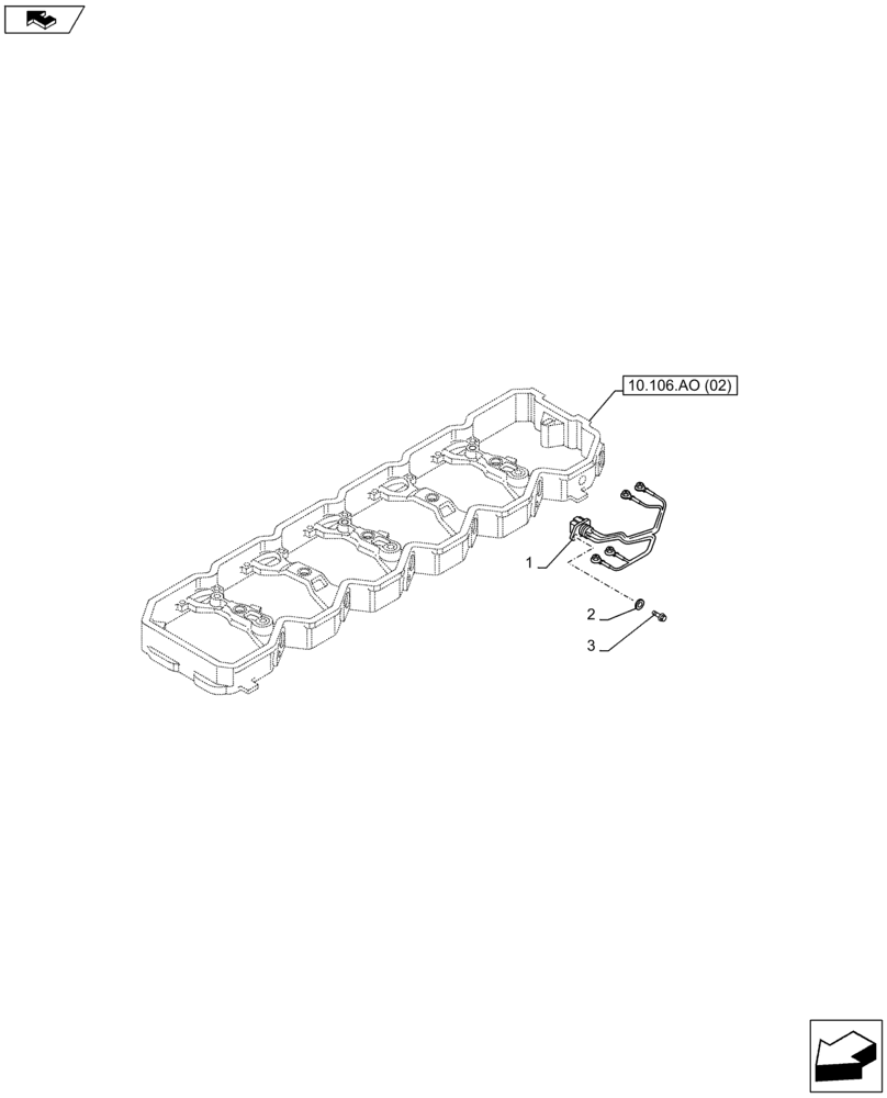 Схема запчастей Case IH F4HFE613F B002 - (55.010.AA) - ENGINE, CABLE (55) - ELECTRICAL SYSTEMS