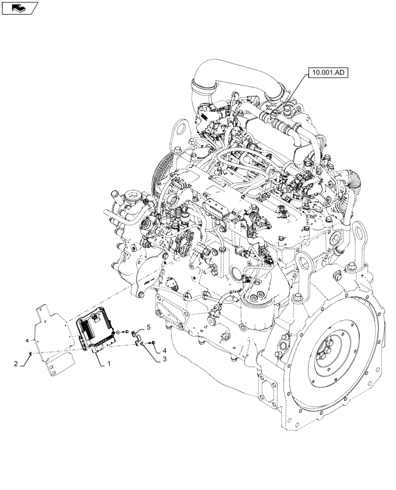 Схема запчастей Case IH TR270 - (55.015.AA) - ELECTRONIC CONTROL UNIT (55) - ELECTRICAL SYSTEMS