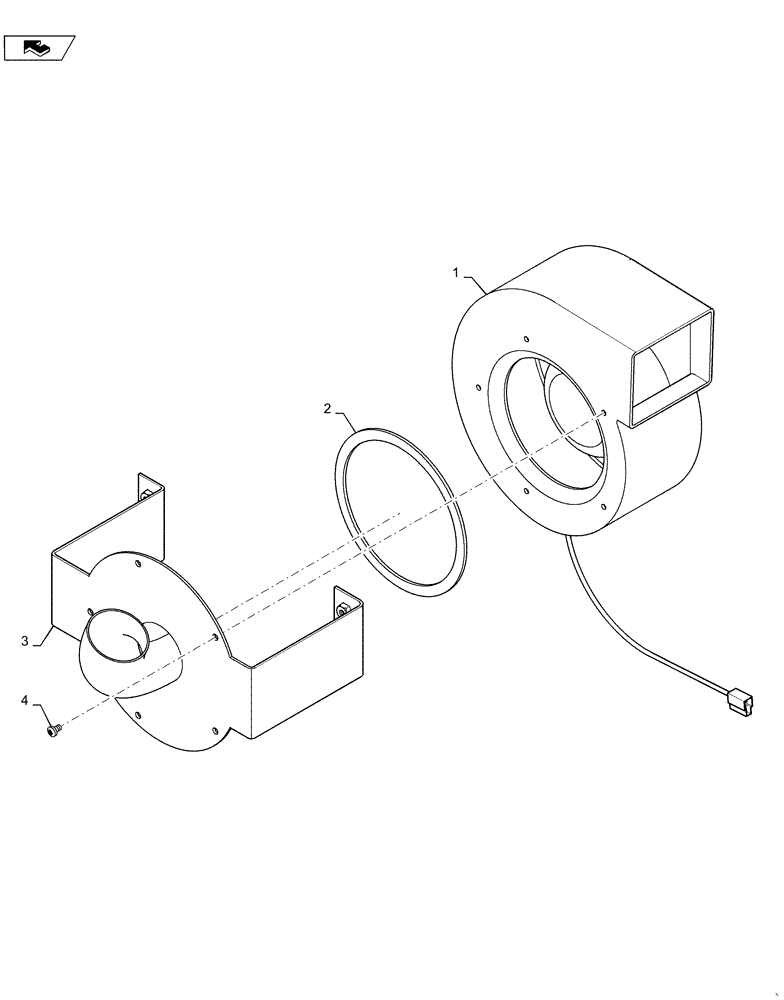 Схема запчастей Case IH PATRIOT 2250 - (55.050.AU[01]) - PRESSURIZER BLOWER (55) - ELECTRICAL SYSTEMS