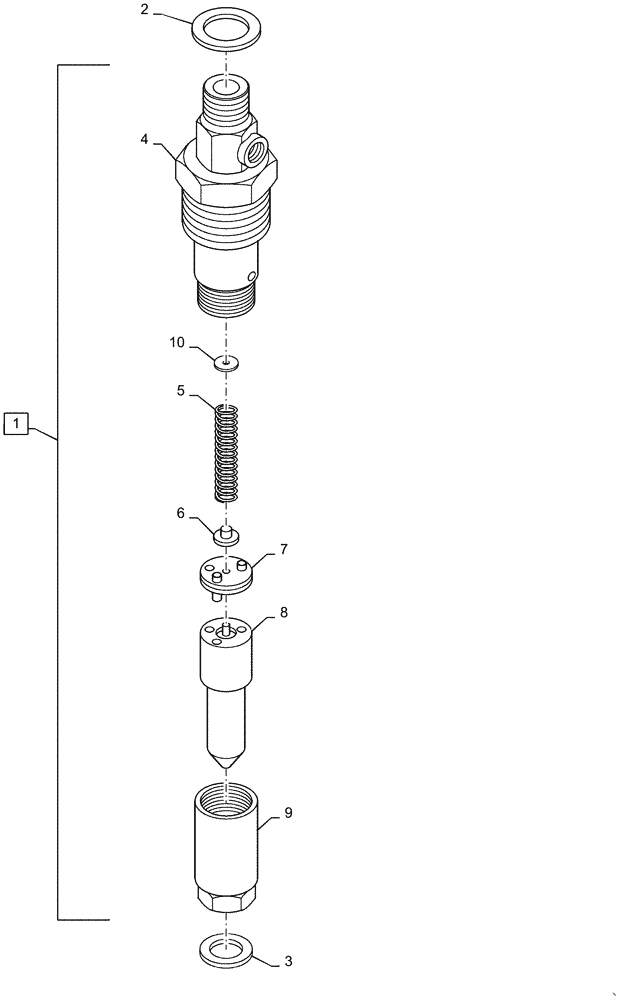 Схема запчастей Case IH RP65 - (10.218.AF) - FUEL INJECTOR (10) - ENGINE