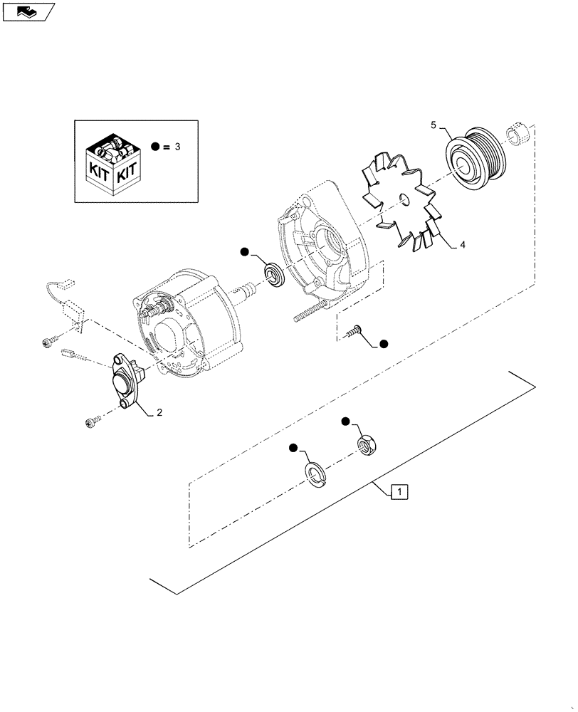 Схема запчастей Case IH RP110 - (55.301.AA) - ALTERNATOR ASSY (55) - ELECTRICAL SYSTEMS