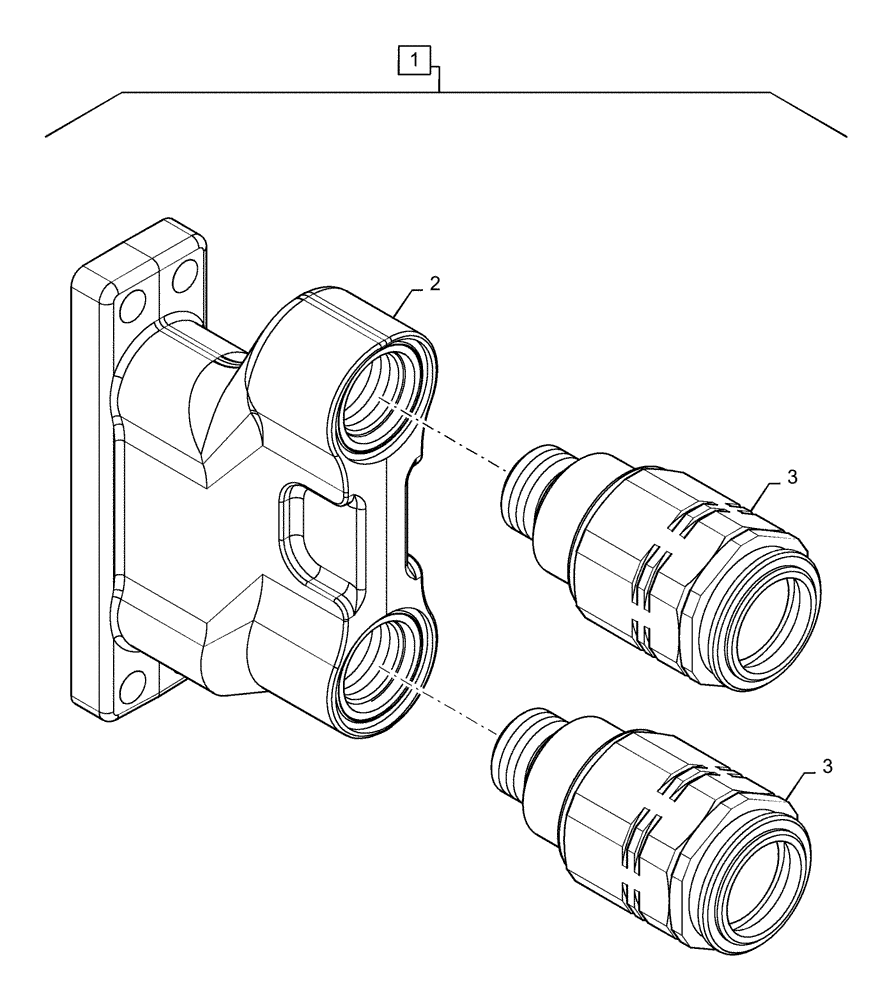 Схема запчастей Case IH QUADTRAC 500 - (35.204.BB[02]) - REAR CONTROL VALVE, 3/4" COUPLING ASSEMBLY (35) - HYDRAULIC SYSTEMS