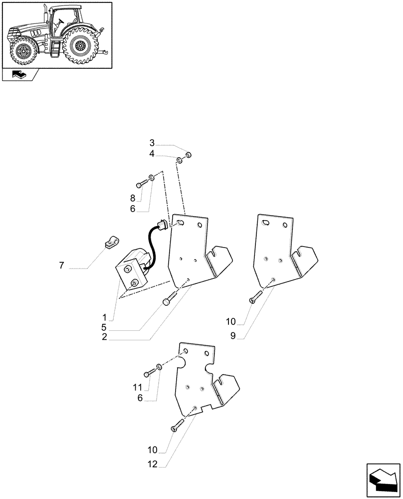 Схема запчастей Case IH MAXXUM 110 - (1.75.0/09) - RADAR UNIT - JAPAN (VAR.333703) (06) - ELECTRICAL SYSTEMS