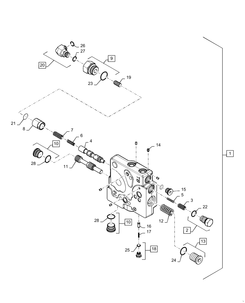 Схема запчастей Case IH QUADTRAC 370 - (35.204.BE[14]) - TRAILER BRAKE VALVE (35) - HYDRAULIC SYSTEMS