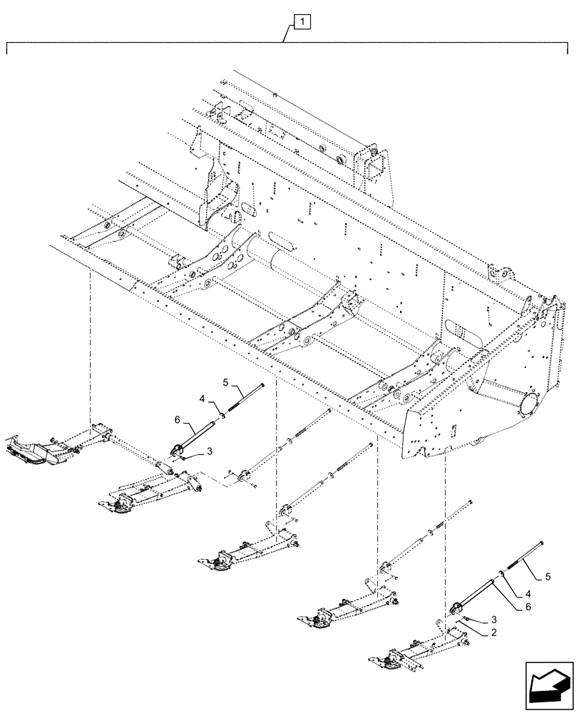 Схема запчастей Case IH 3162 - (58.110.10) - CUTTERBAR, SUSPENSION, STANDARD (58) - ATTACHMENTS/HEADERS