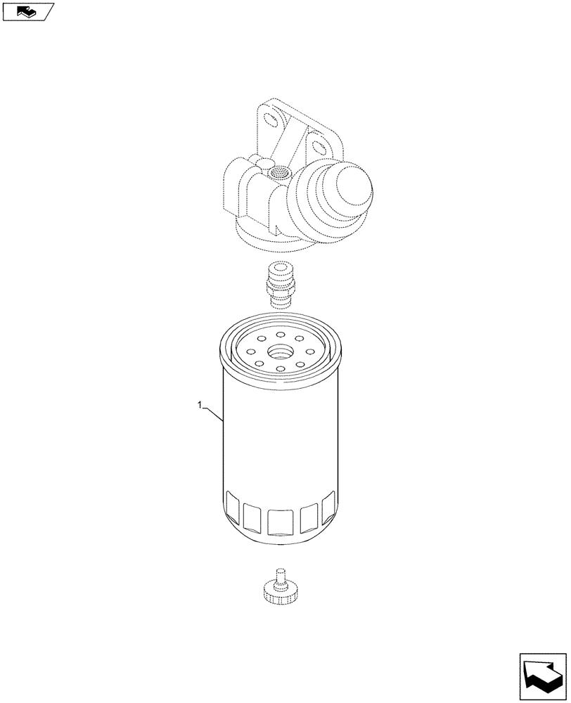 Схема запчастей Case IH F2CFA613A G001 - (10.206.AO) - FUEL FILTER (10) - ENGINE