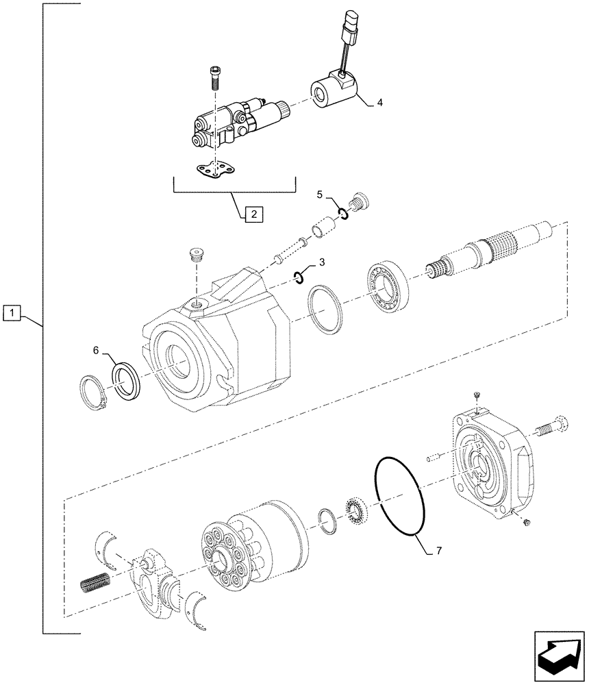 Схема запчастей Case IH STEIGER 620 - (35.820.AA[01]) - HYDRAULIC PUMP, COOLING FAN DRIVE - 540, 550, 580, 600, 620 (35) - HYDRAULIC SYSTEMS