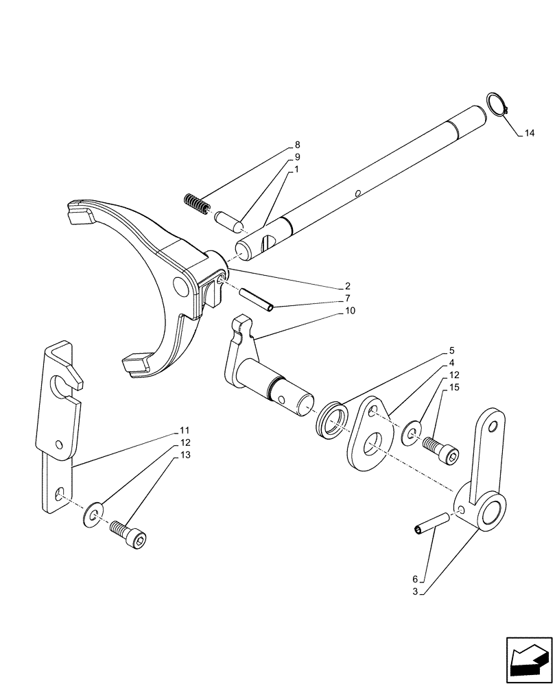 Схема запчастей Case IH FARMALL 75C - (21.148.AK) - VAR - 330272, 332079, 334174, 390067, 743546, 744576 - TRANSMISSION, ROD & FORKS (21) - TRANSMISSION